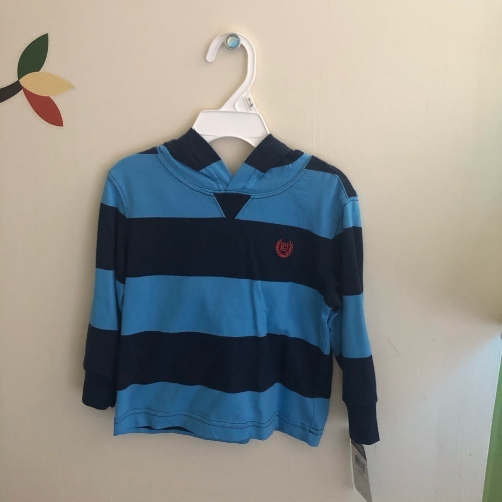 Chaps pull over hooded shirt size 2/2t
